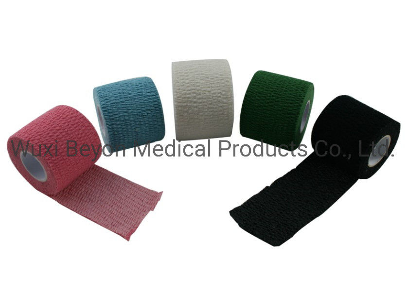 Orange Elastic Cotton Cohesive Bandage Sports Stretch Cohesive Tape